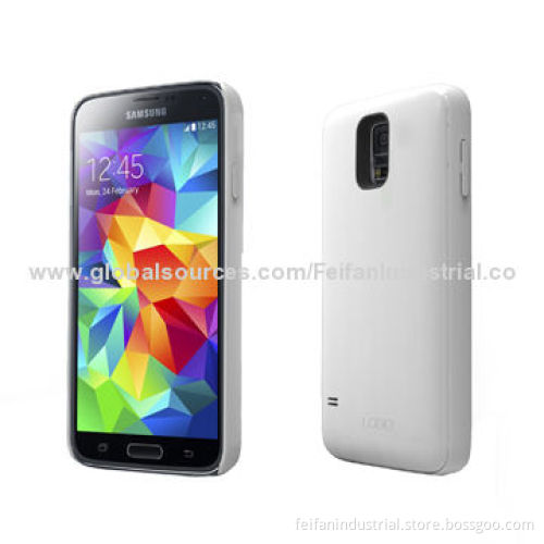White Hard Case for Samsung Galaxy S5, with 2,400mAh Capacity